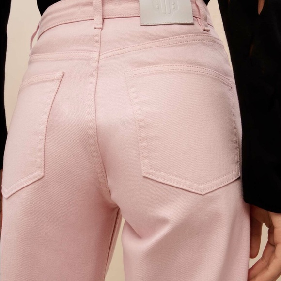 Maje Pink Wide-Leg Women Jeans - Picture 2 of 3